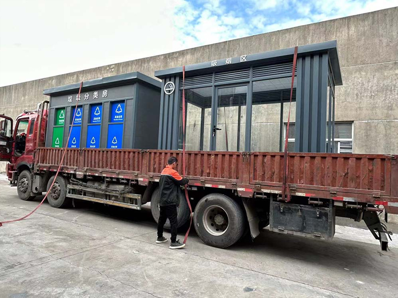 吸煙亭、垃圾分類房發(fā)貨安徽